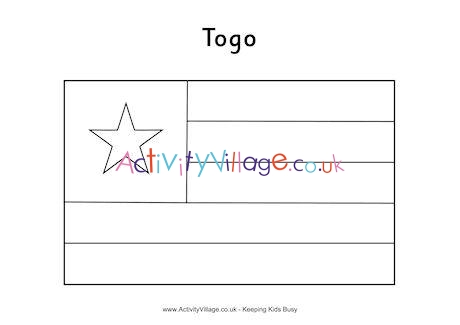 Togo Flag Colouring Page