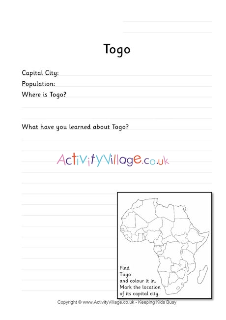 Togo worksheet