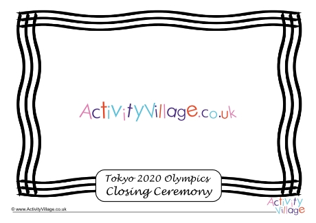 Tokyo 2020 Closing Ceremony Picture Frame