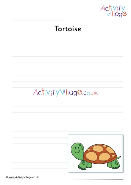 Tortoise Writing Page