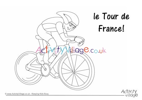Tour de France colouring page 1