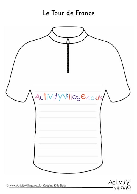 Tour de France jersey writing frame