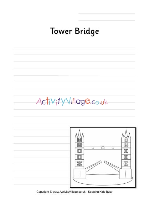 Tower Bridge writing page