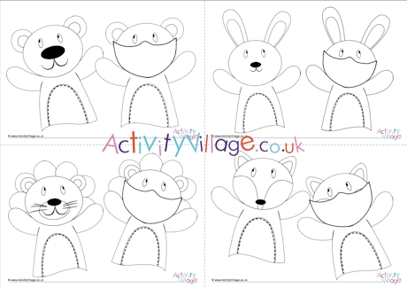 Toys with masks colouring pages