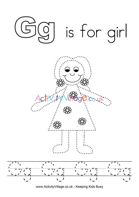 Tracing alphabet G