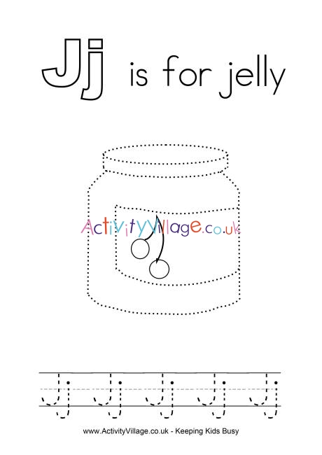 Tracing alphabet J - US