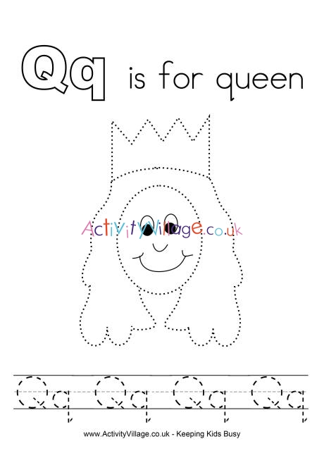 Tracing alphabet Q