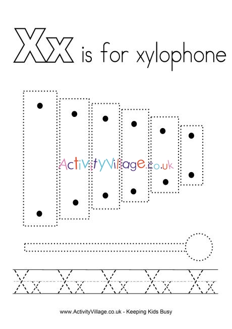 Tracing alphabet X