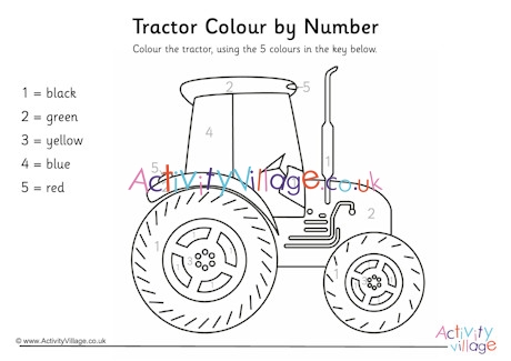 Tractor Colour by Number