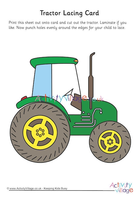 Tractor Lacing Card