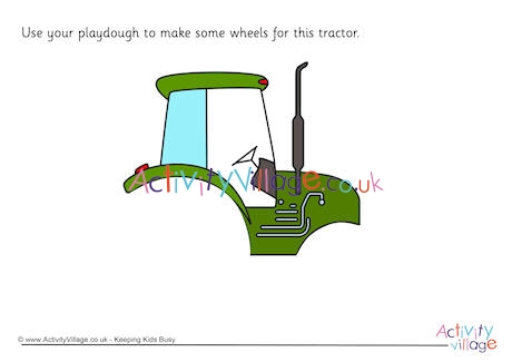 Tractor Playdough Mat