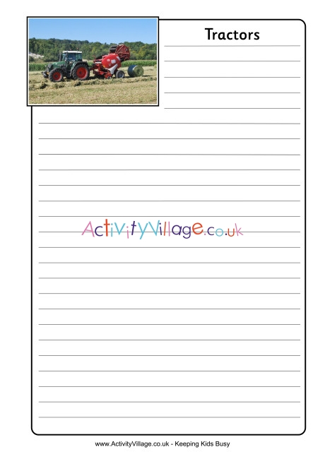 Tractors notebooking page 