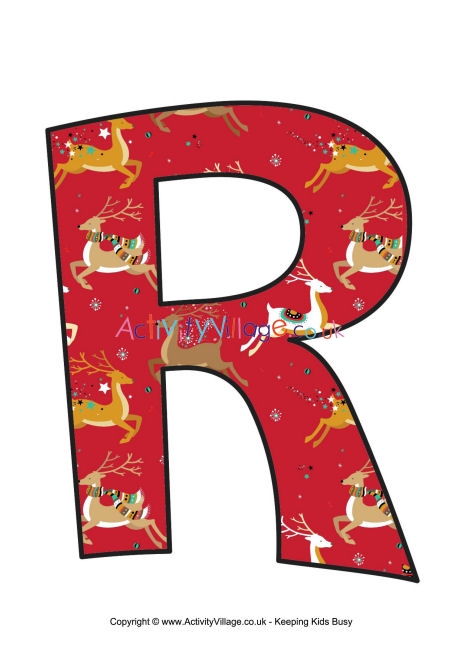 Traditional Christmas letter printable R 2