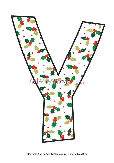 Traditional Christmas Letter Printable Y