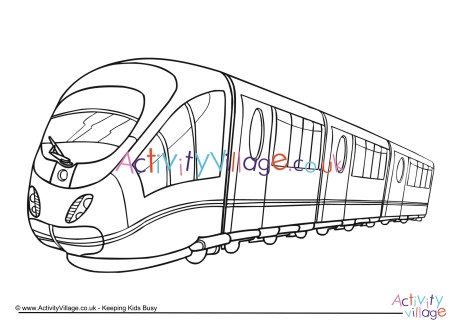 Train Colouring Page