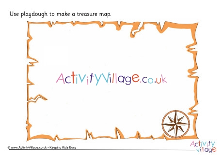 Treasure Map Playdough Mat