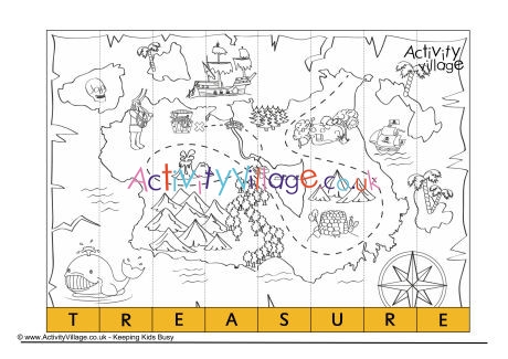 Treasure Map Spelling Jigsaw