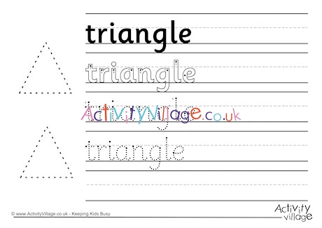 Triangle handwriting worksheet