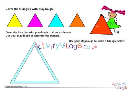 Triangle Shape Playdough Mat
