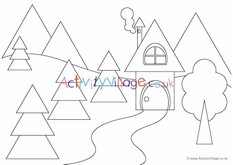 Triangles Colouring Page