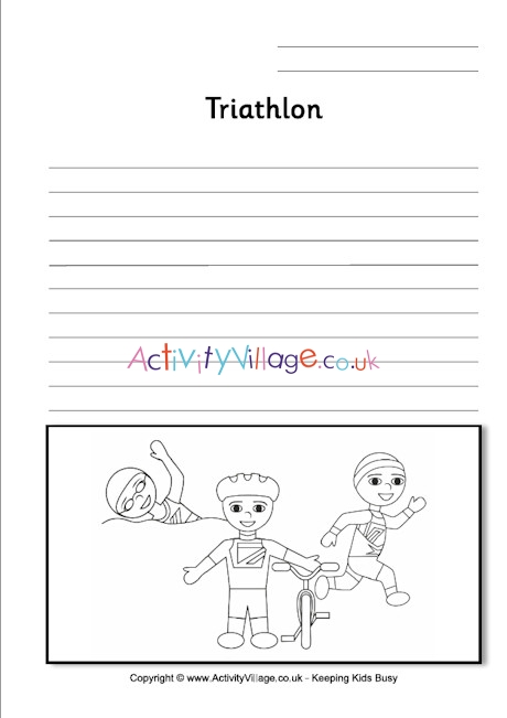Triathlon writing page