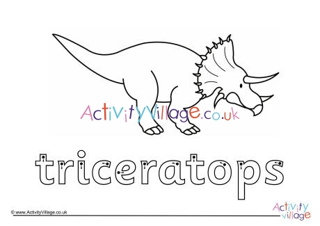 Triceratops Finger Tracing