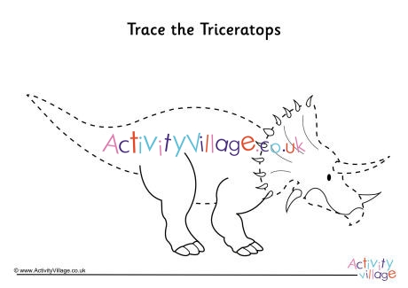 Triceratops Tracing Page