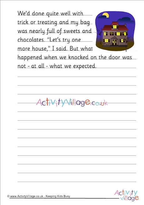 Trick or treat story starter
