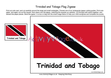 Trinidad and Tobago flag jigsaw