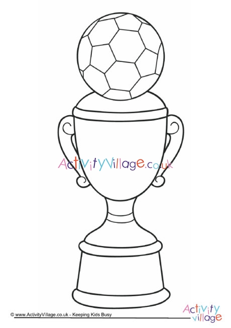 Trophy colouring page