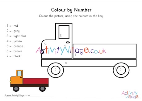Truck colour by number 3