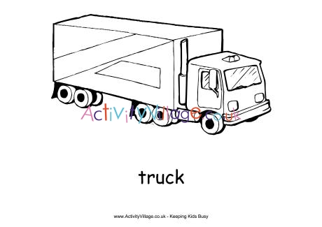 Truck colouring page 2