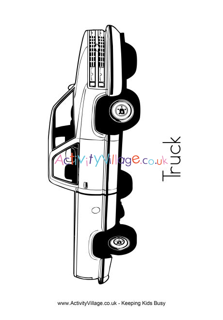 Truck Colouring Page