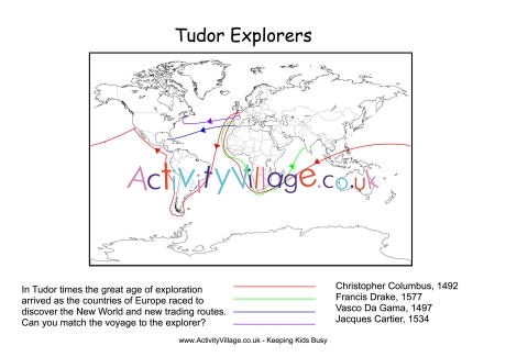Tudor explorers worksheet 1