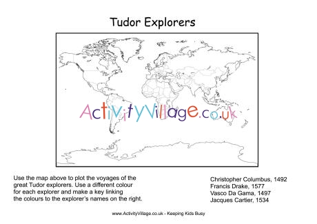 Tudor explorers worksheet 2