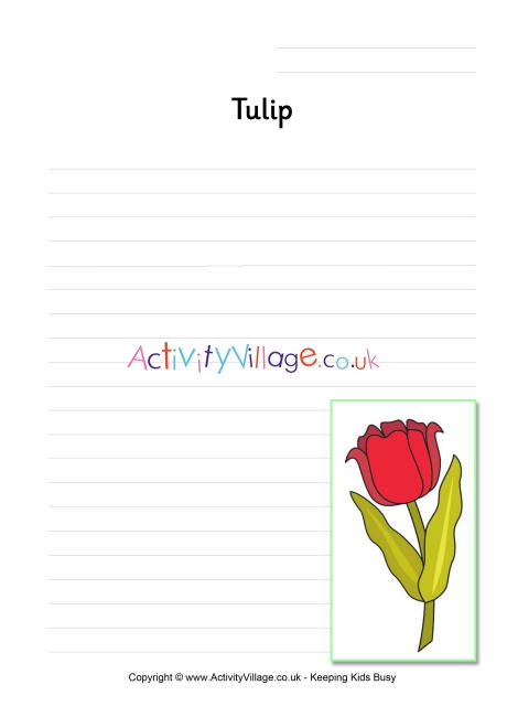 Tulip writing page