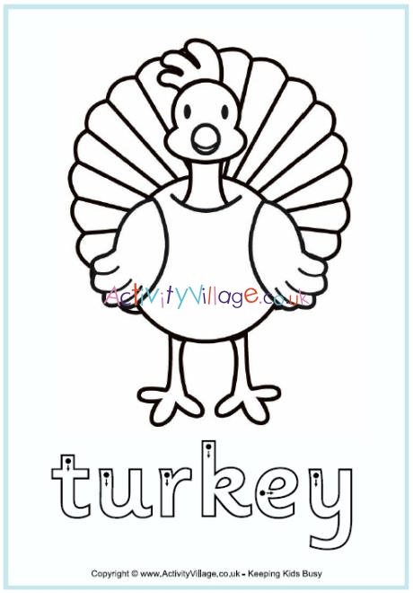Turkey finger tracing