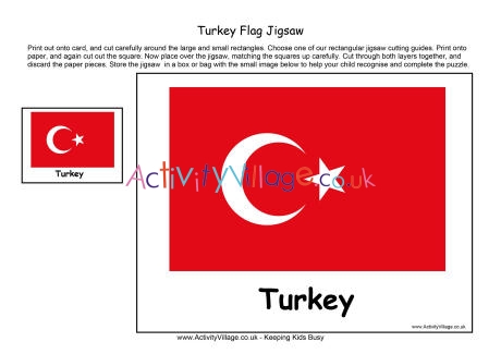 Turkey flag jigsaw