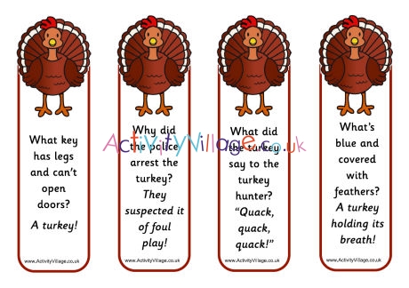 Turkey joke bookmarks
