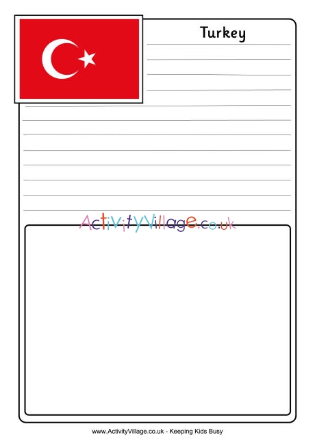 Turkey notebooking page