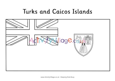 Turks and Caicos Islands flag colouring page