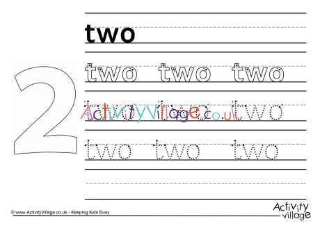 Two handwriting worksheet