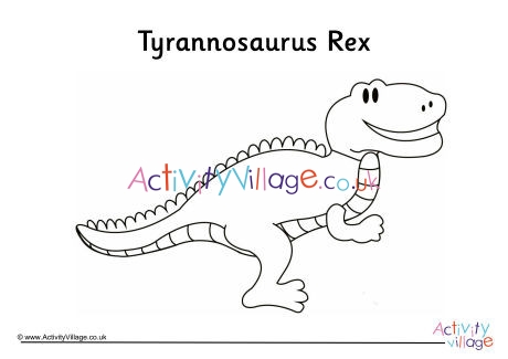 Tyrannosaurus Rex Colouring Page