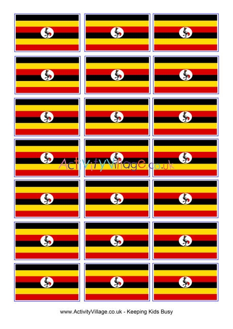 Uganda flag printable
