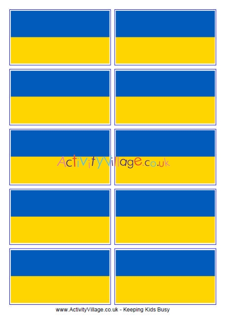 Ukraine flag printable