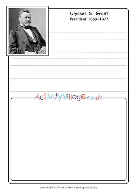 Ulysses Grant notebooking page