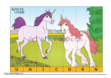 Unicorn Spelling Jigsaw
