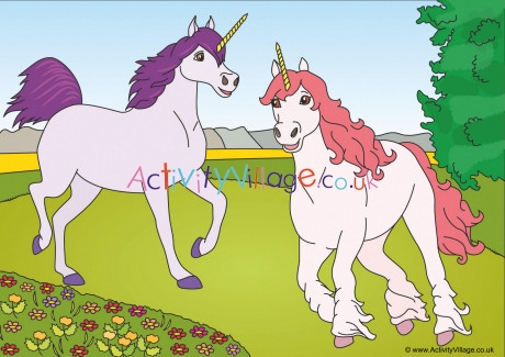 Unicorns Scene Poster