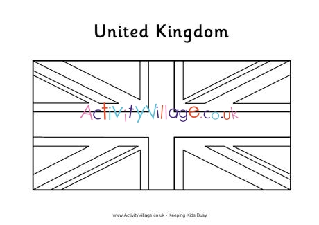 Union Jack colouring page