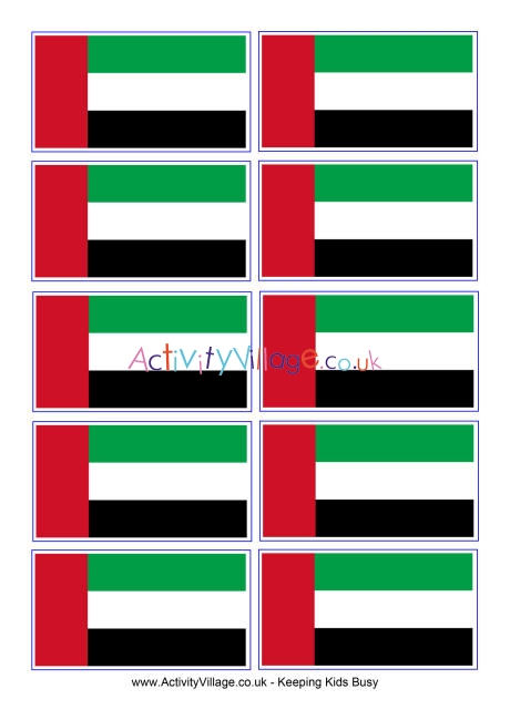 United Arab Emirates flag printable
